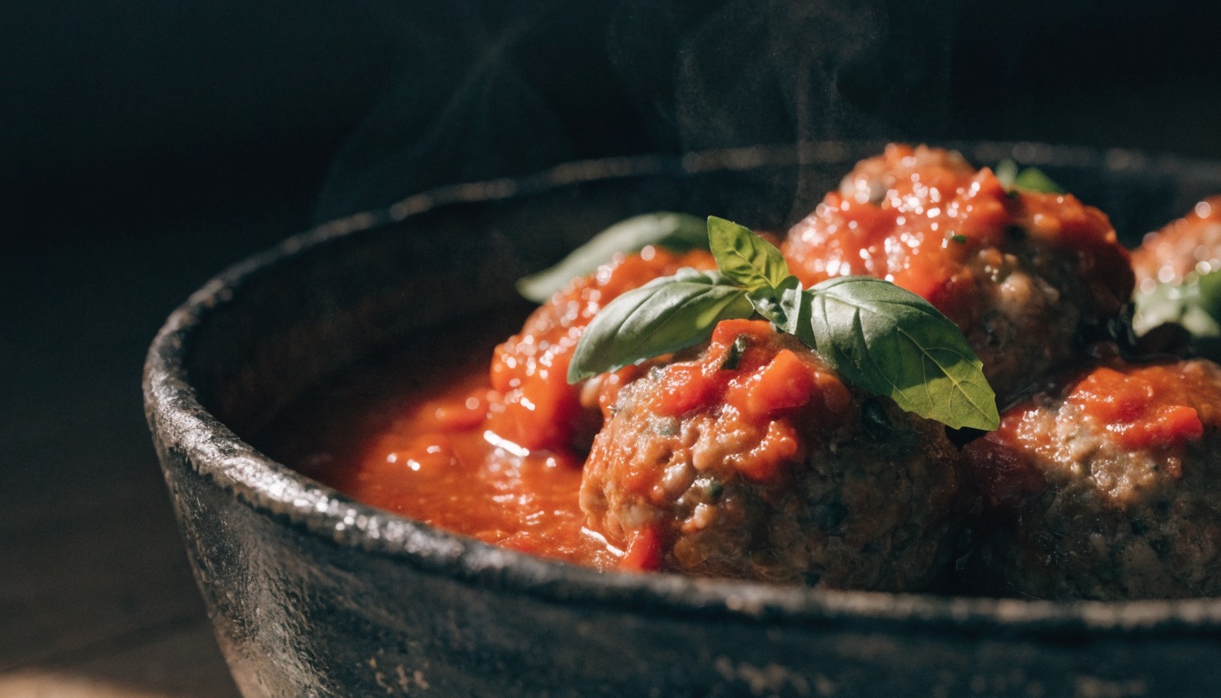 Stella D's meatballs close-up